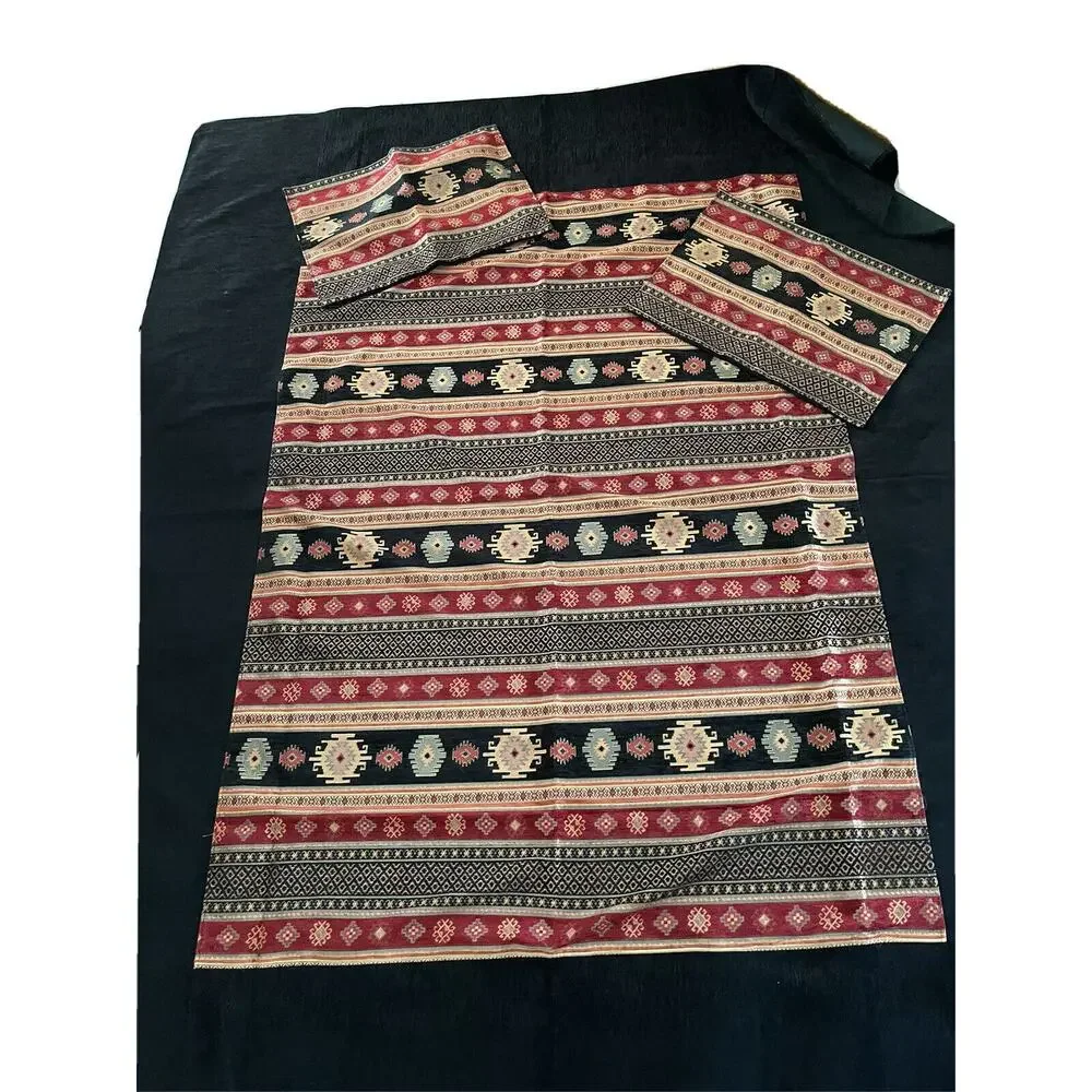 Oriental Quilt blanket w 2 pillowcase Arabic Tribal Hookah Lounge Floor mat